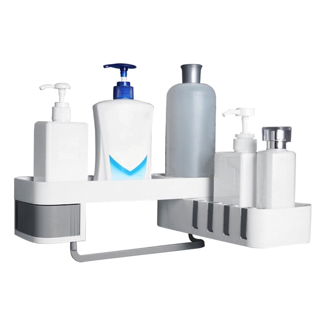 Amdohai Bathroom Corner Shelf No Drilling Wall-mounted Storage Rack Holder Cabinets