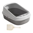 thumbnail image 2 of Inodoro para Gatos, Caja de Arena para Gatos, Caja de Arena para Gatos, Fácil de Limpiar, con Pala, Caja para Cama de Lados Altos Y Fácil de Transport L gris, 2 of 9