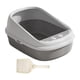 thumbnail image 2 of Inodoro para Gatos, Caja de Arena para Gatos, Caja de Arena para Gatos, Fácil de Limpiar, con Pala, Caja para Cama de Lados Altos Y Fácil de Transport L gris, 2 of 9