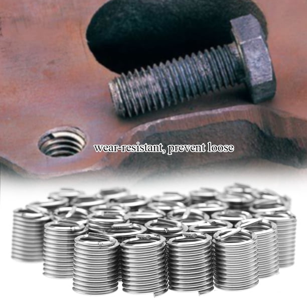 Insertos De Rosca Helicoidales M16x2 - Acero Inoxidable 304, Longitud 24mm (5D), Pack De 20 Unidades Para Reparación Y Refuerzo