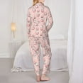 thumbnail image 6 of Goofa Easter Rabbit Printed Women’s 2 Piece Pajama Set Super,Pajamas Women's Long Sleeve Sleepwear Soft Button Down Loungewear Pjs Lounge Set Nightwear-XX-Large, 6 of 9
