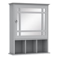 thumbnail image 1 of kleankin Bathroom Mirror Cabinet, Wall Mount Medicine Cabinet w/ 3 Shelves, 1 of 10