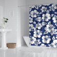 thumbnail image 2 of Tropical Flower and Leaves Wildflower Shower Curtain 72x72, Bright Artistic Botanical Look for Bathroom, 2 of 5