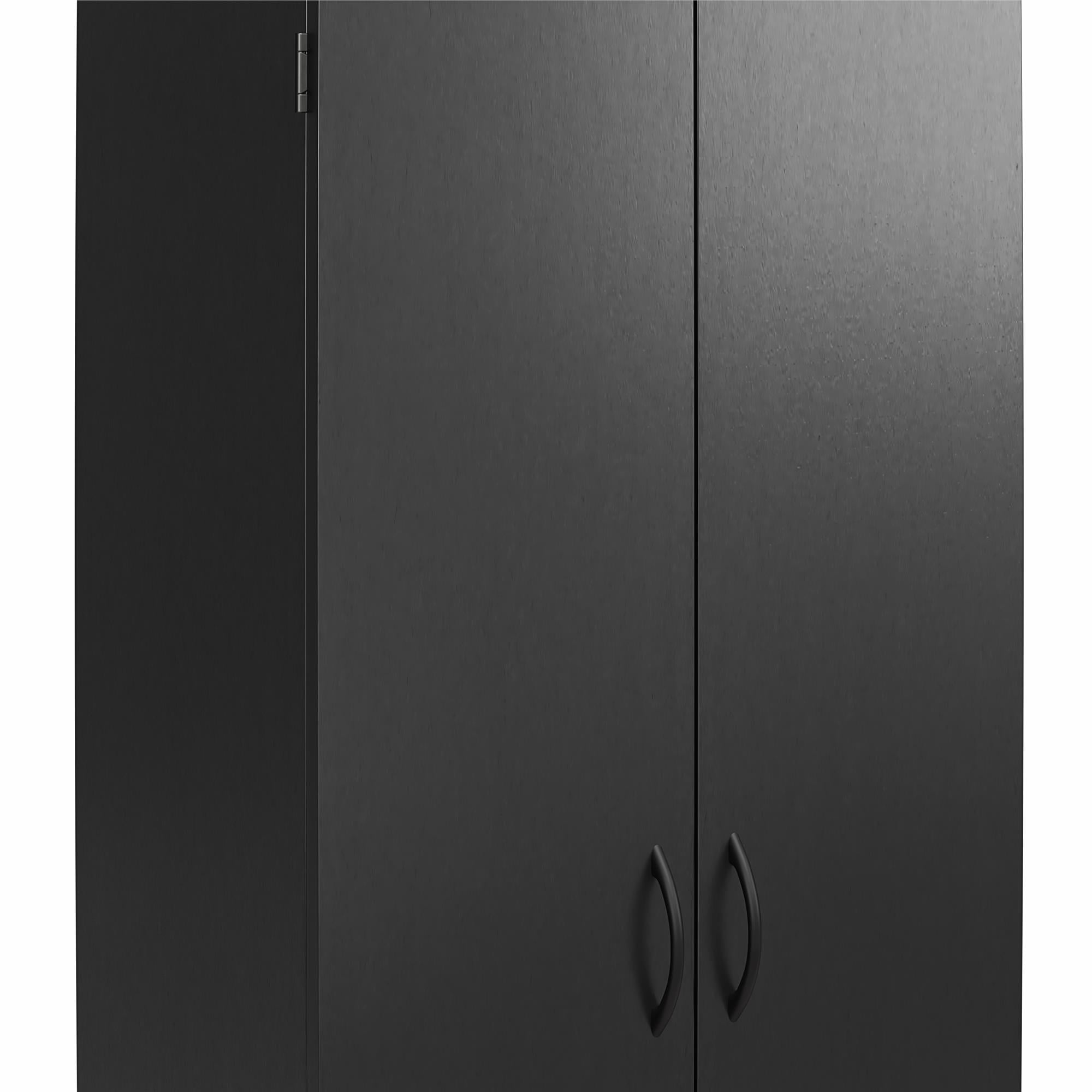 Mainstays 60" 2 Door Storage Cabinet, Black