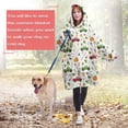 thumbnail image 4 of Wearable Oversized Blanket,Cartoon Farm Vehicles Pumpkins White Pattern Wearable Blanket Hoodie for Adults,Cozy Hooded Blankets with Super Pockets,Super Warm Fuzzy Pullover for Women & Men, 4 of 6