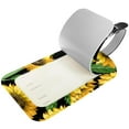 thumbnail image 2 of Square 2Pack PU Leather Sunflower Cruise Luggage Tag with Privacy Cover and Name ID Tag for Travel Handbags Backpacks Luggage Tags, 2 of 6