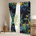 thumbnail image 3 of Feelyou Kawaii Cartoon Dinosaur Curtains Pack of 2 (42x84 Each), Jungle Leaf Botanical Curtains Blackout, Cute Animal Theme Bedroom Curtains, Blackout Curtains Room Decor, 3 of 6