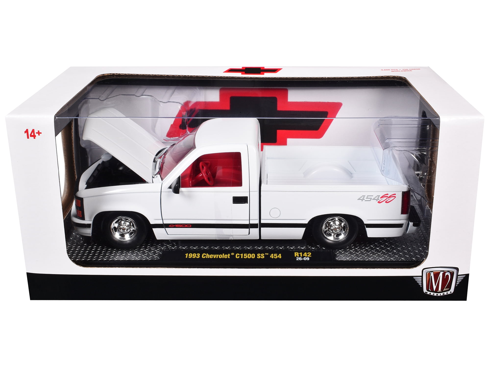 1993 Chevrolet C1500 SS 454 Pickup Truck White with Red Interior