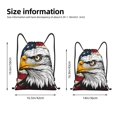 thumbnail image 2 of Fotbe American Bald Eagle Bolsa Mochila con Cordón Estampada, Bolsa de Gimnasio Deportiva, Bolsa Cinch, Bolsa con Cordón para Hombres y Mujeres-Small, 2 of 6