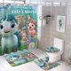 thumbnail image 1 of No del todo narval-theme 4-Piece Shower Curtain Set with Rugs, Waterproof Bathroom Decor Set Includes Bath Mat, U-Shaped Rug, Toilet Lid Cover and Curtain with Hooks, 1 of 6