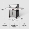 thumbnail image 3 of Weber Genesis Smart SX-325s 3-Burner Propane Gas Grill in Stainless Steel with Connect Smart Grilling Technology, 3 of 12