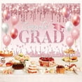 thumbnail image 4 of Graduation Backdrop Class of 2026 Rose Gold Congrats Grad Prom Photography Background Bachelor Cap Balloons Congratulations Party Decorations Banner Photo Studio Props, 4 of 5