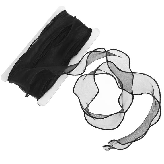 Arborister DIY Ribbon Tulle Fabric Rolls for Wedding Parties (Black)