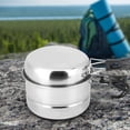 thumbnail image 3 of Stainless Steel Portable Outdoor Travel Camping Picnic Cookware Cooking Pot Pan Bowel Set, 3 of 5