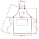 thumbnail image 4 of Delantal con pechera de mezclilla, delantales de mezclilla ajustables con bolsillo y correas cruzadas en la espalda para peluqueros de peluquería Xemadio 2034137, 4 of 8
