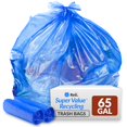 thumbnail image 2 of Reli. Supervalue 65 Gallon Recycling Bags 50 Count Blue Trash Bags, 2 of 4