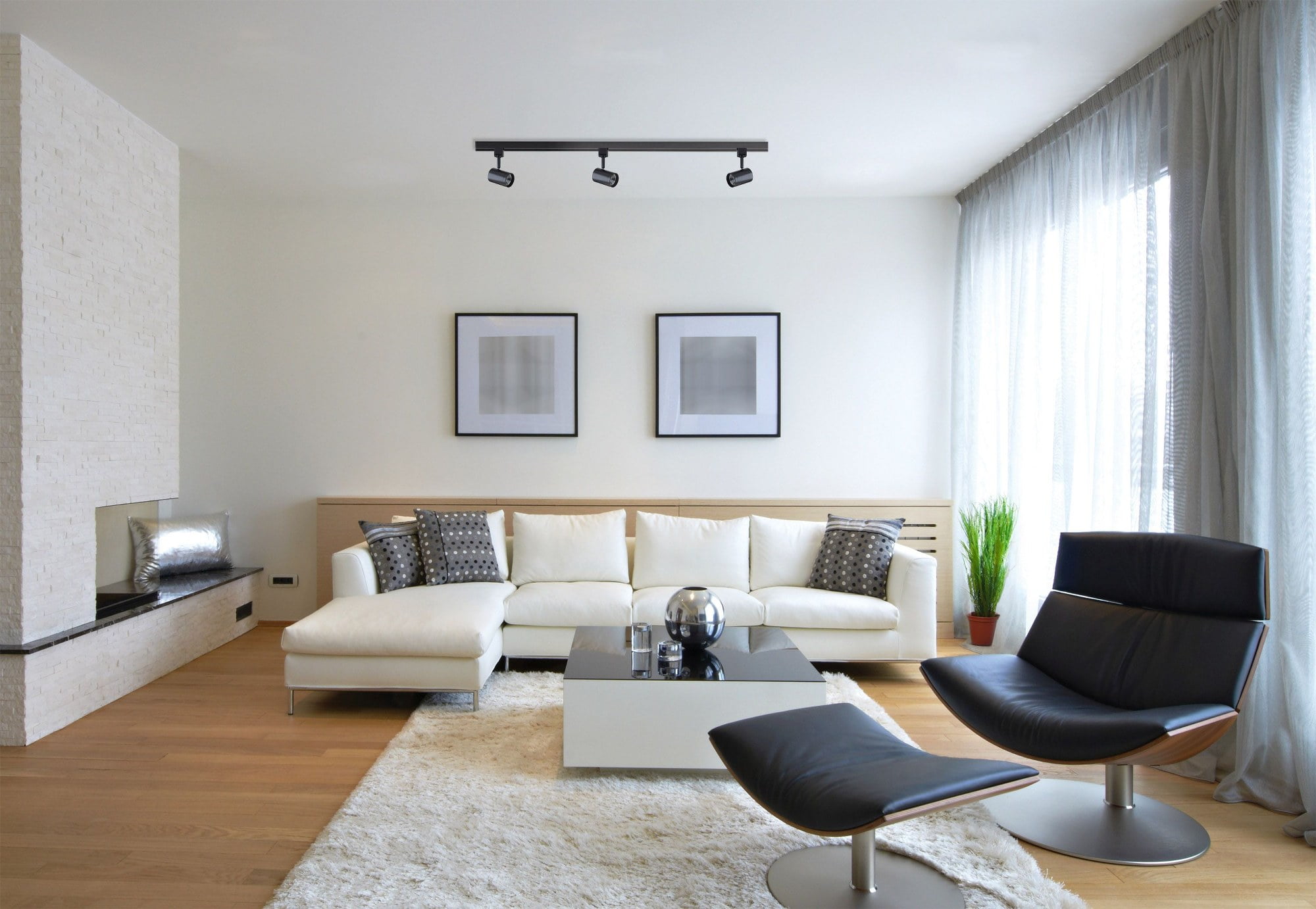 1 - Light Black Contemporary Track Lighting