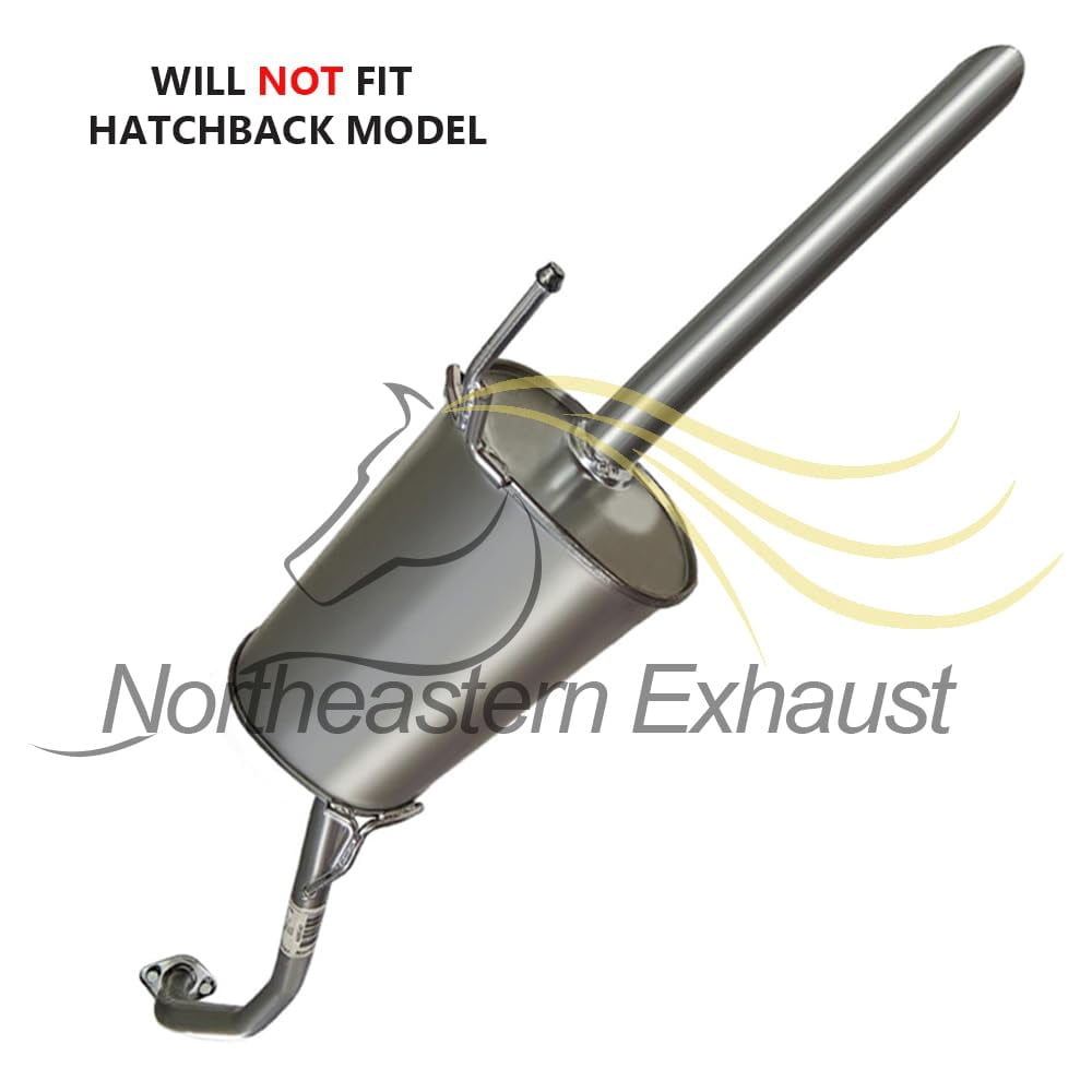 Northeastern Exhaust | Stainless Steel Exhaust Muffler Compatible for Nissan Versa 2012–2018 1.6L | Free Gasket, Hanger, Bolts & Nuts Included | Direct-Fit | Automotive Replacement Part