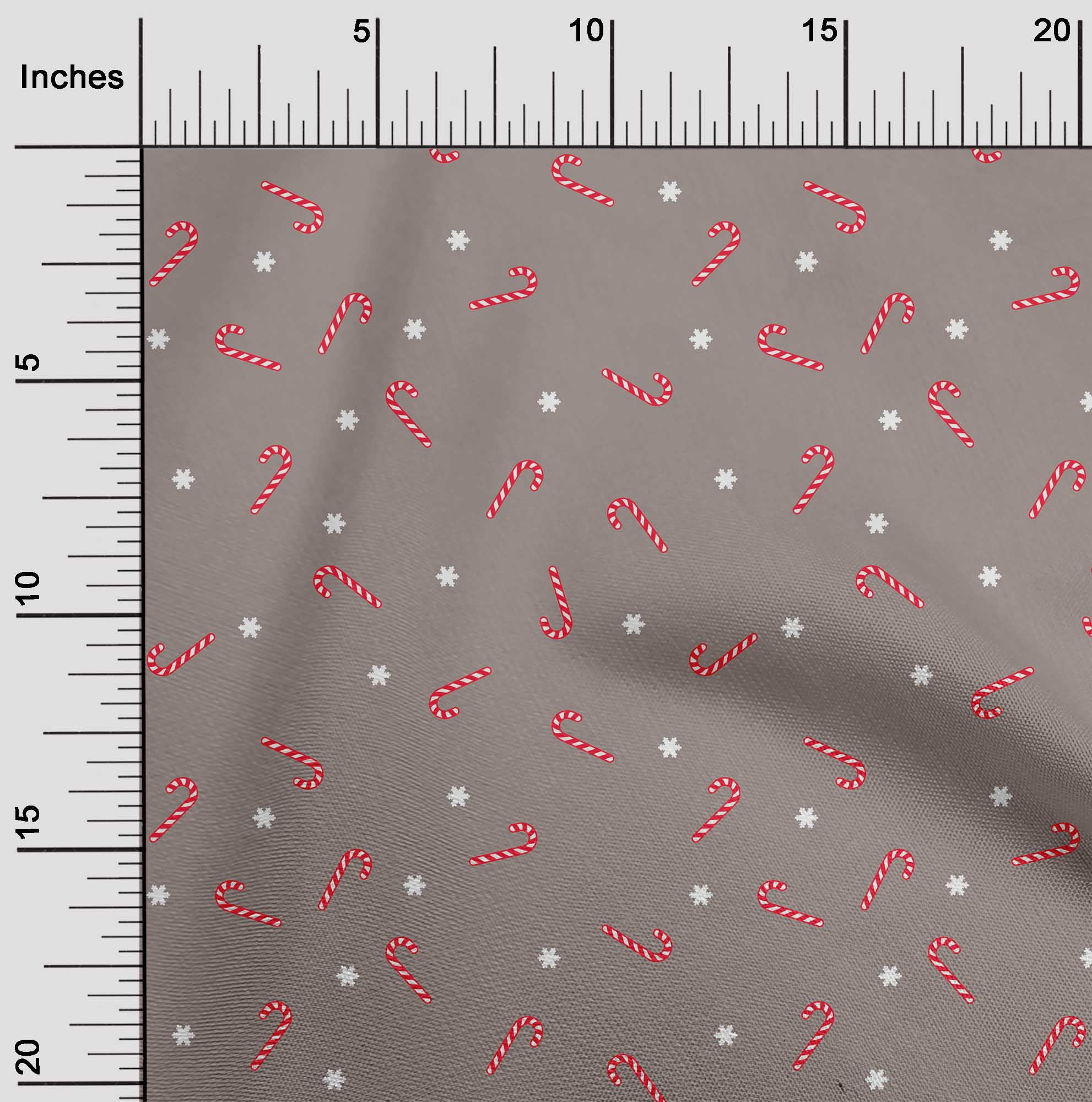 oneOone Polyester Spandex Dusty Gray Fabric Christmas Fabric For Sewing Printed Craft Fabric By The Yard 56 Inch Wide
