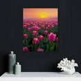 thumbnail image 4 of COMIO  Wall Art Sunset Vibrant Tulip Fields Painting On Canvas Wall Decorations for Living Room Stretched and Framed Canvas Paintings Bedroom Bathroom Wall Decor Office Home Decor, 4 of 4