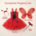 thumbnail image 4 of Grblisyd 3PC Halloween Costume Girls Ladybug Costume dress tutu and Bug Costumes for Kids Halloween Dress Up Clothes Gifts, 4 of 6