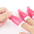 thumbnail image 4 of NETSENG 10PC Plastic Acrylic Nail Art Soaking Cap Clip UV Gel Remover Packaging Tool (Pink), 4 of 6