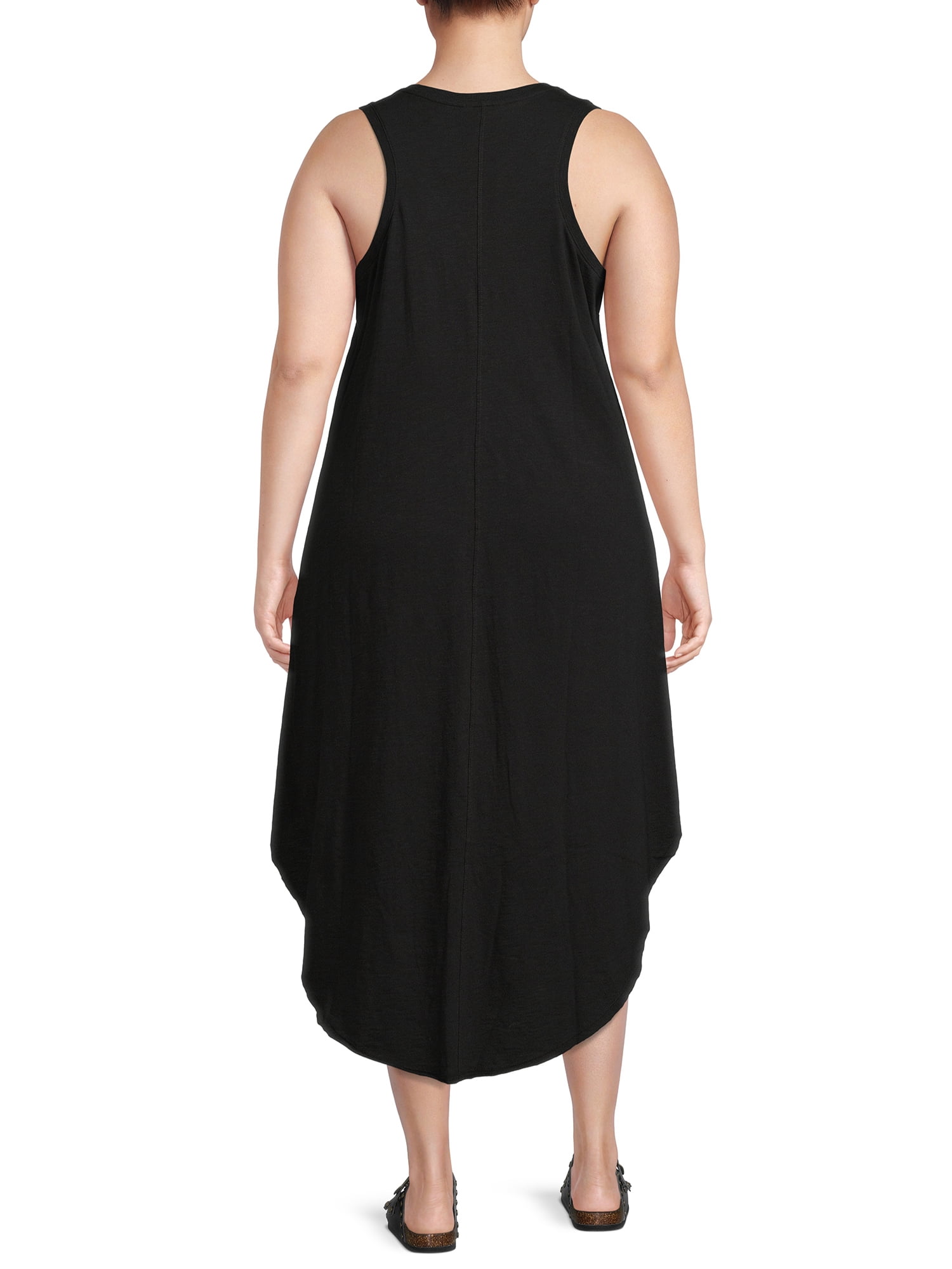 Terra & Sky Women's Plus Size V-Neck Sleeveless Tank Dress