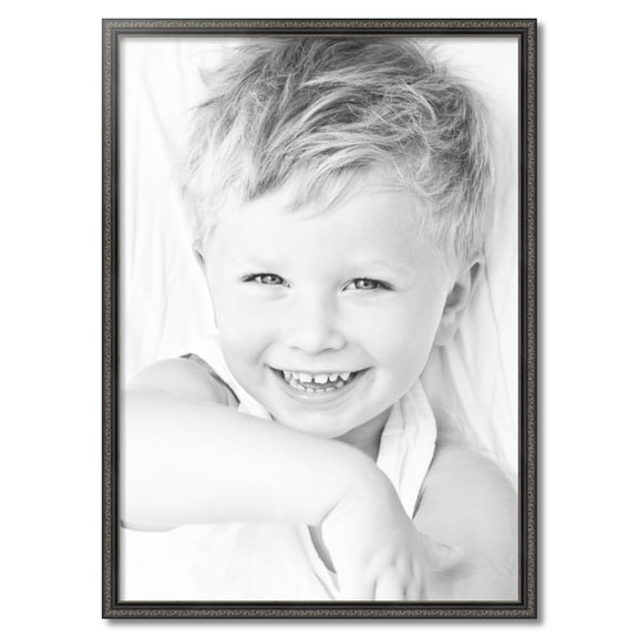 ArtToFrames 27" x 38" Antique Black Picture Frame, 27x38 inch Black Wood Poster Frame (WOM-5106)
