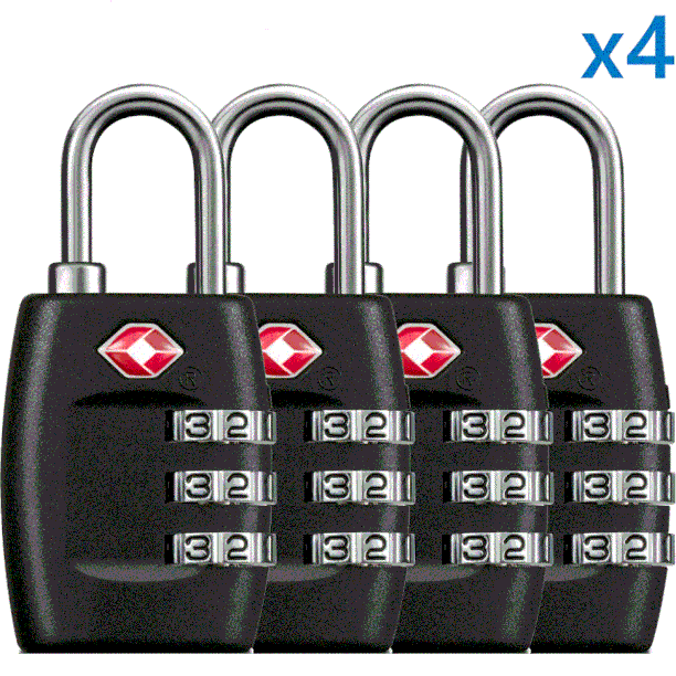TSA Lock Travel Luggage Suitcase 3 Digit Combination Reset Padlock