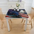 thumbnail image 3 of BANET American Flag with Square Tablecloth, Modern Table Linen Cloth Cover for Kitchen Dining Room Party Home Decor White, 3 of 7