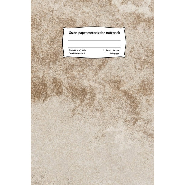 Graphing paper composition notebook 5 squares per inch 6 0 x 9 0 graph 