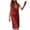 Red, variant on Ashirexll Plus Size Summer Dresses, Summer Solid Color Turndown Collar Soft Comfortable Sleeveless Vest Dress with Pockets Red M