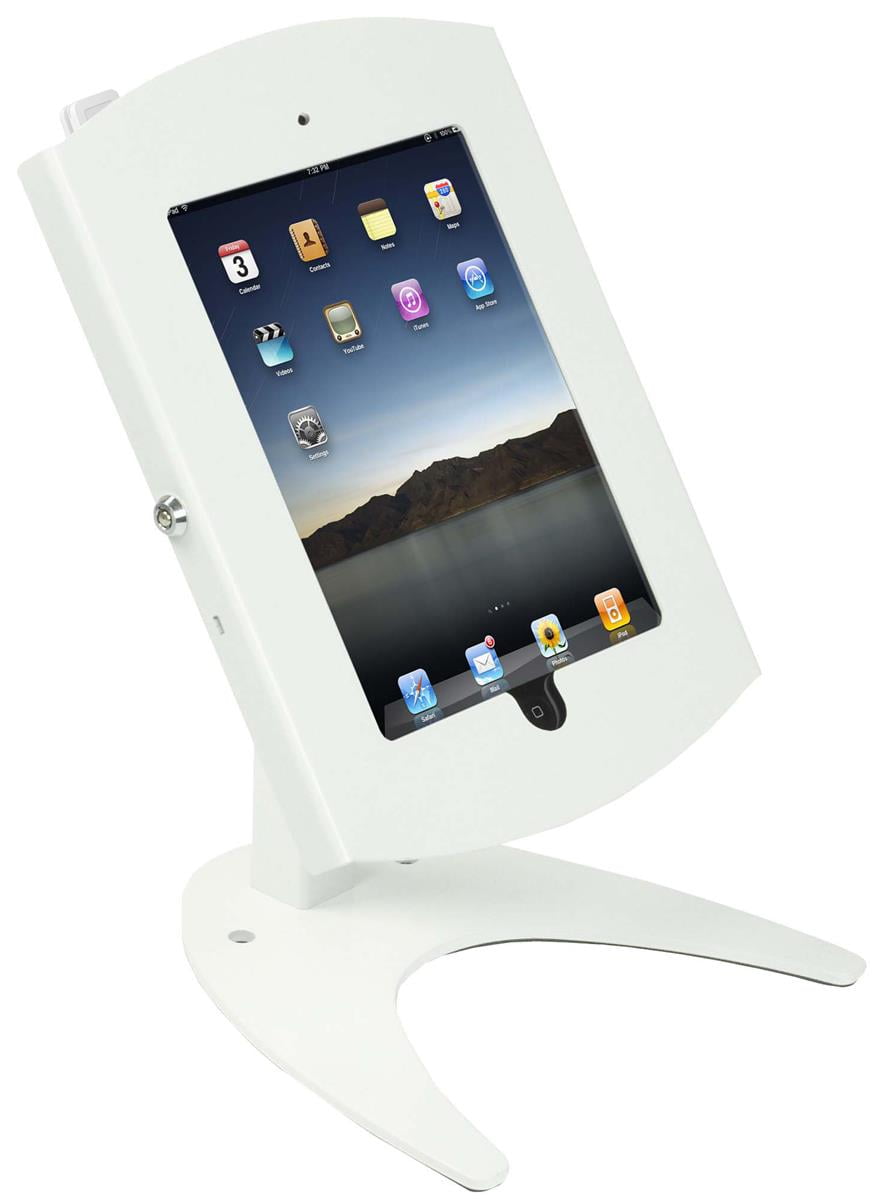 iPad Desktop Stand, Locking Enclosure, 24 and Air, Tablet Holder