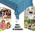 thumbnail image 5 of Paquete de 3 manteles a cuadros desechables de plástico para fiesta, mantel de picnic de 54 x 108 pulgadas. Cubierta de mesa rectangular Zhivalor  Manteles, 5 of 5
