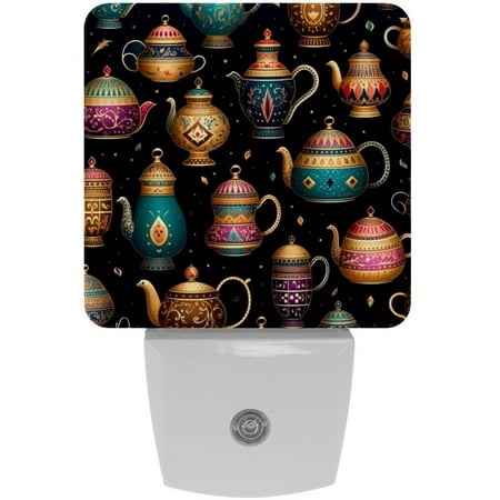

Arabic teapot LED Square Night Lights - Modern Design Energy Efficient Indoor Lighting for Bedrooms Bathrooms and Hallways - 200 Characters