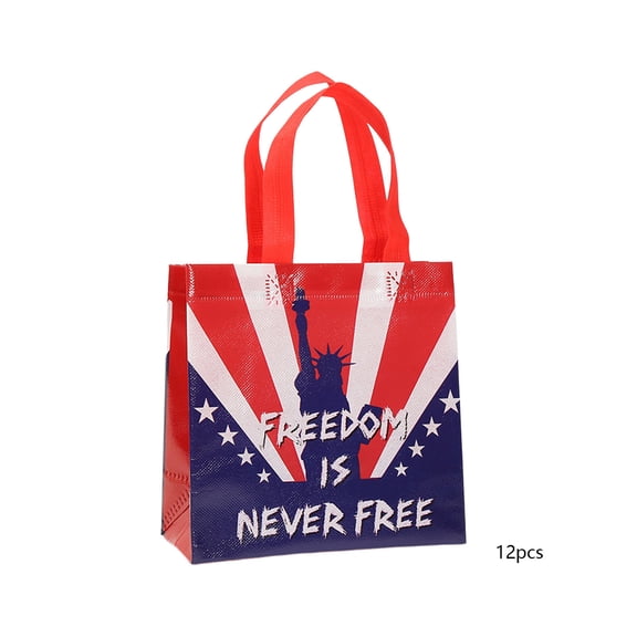 12 Pack Non Woven Reusable Shopping Tote Bags - Thickened Water Resistant, Portable, for Grocery Gift Storage, Eco Friendly(Blue-A)
