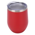 thumbnail image 4 of Copa de vino de acero inoxidable de 12 oz sin tallo, con aislamiento al vacío de doble pared y tapas para café, cócteles, helados, vino tinto, 4 of 15