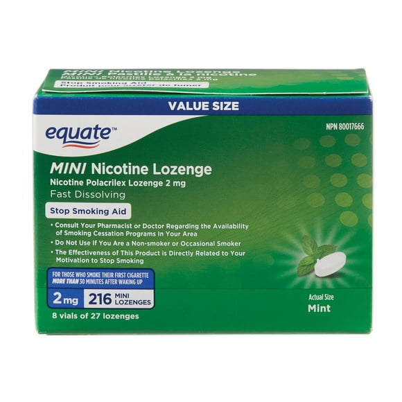 Equate Mini Nicotine Lozenge, Mint
