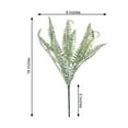 thumbnail image 3 of Efavormart 2 Bushes | 18" Artificial Boston Fern Leaf Stems, Faux Fern Plants Decor - Frosted Green, 3 of 11
