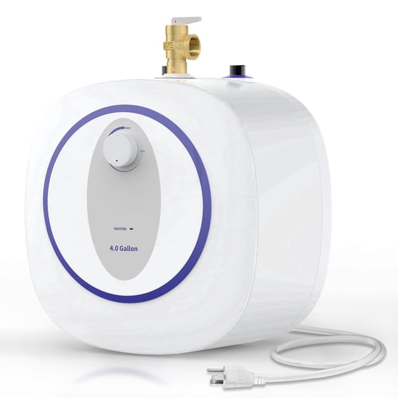 Instant Hot Water Heater 4-Gallon,1440W Electric Mini Tank Water Heater for RV, Rapid Heating with Auto Shut-Off, IPX4 Waterproof, 150 Psi Pressure Resistance, Suitable for your favorite place