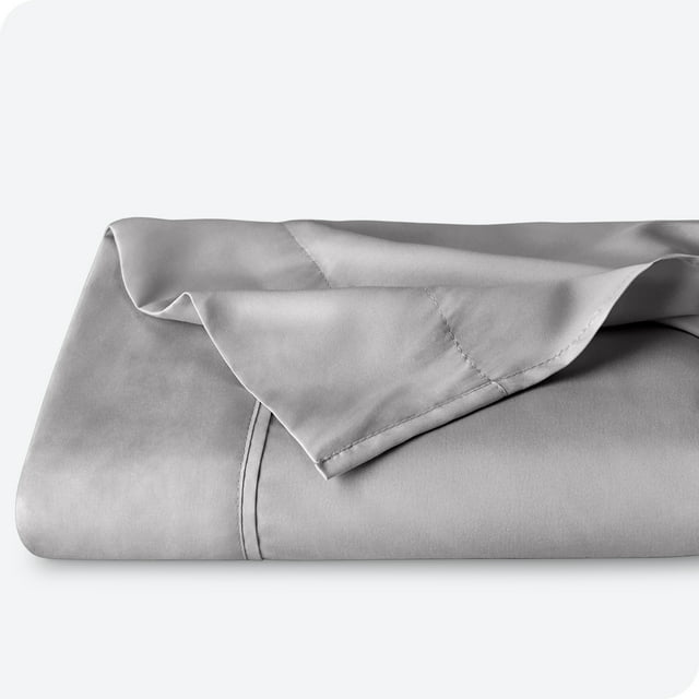 Bare Home Sábanas Planas Ultra Suaves - Colección Premium 1800 - Doble Cepillado - King, Gris Claro