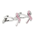 thumbnail image 3 of Men\'s Shirt Cufflinks Cancer Awareness Pink Ribbon Pattern, 3 of 6