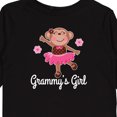 thumbnail image 4 of Inktastic Grammy Girl Ballerina Monkey Girls Long Sleeve Toddler T-Shirt, 4 of 5