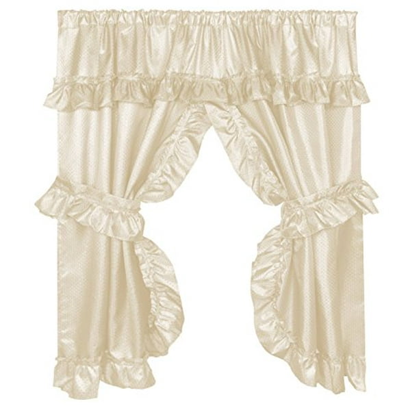 Royal Bath Double Swag Diamond Piqued Peva Non Toxic Bathroom Window Curtain 70 X 45 Ivory Com Royal Bath Double Swag Diamond Piqued, Curtains For Bathroom Window