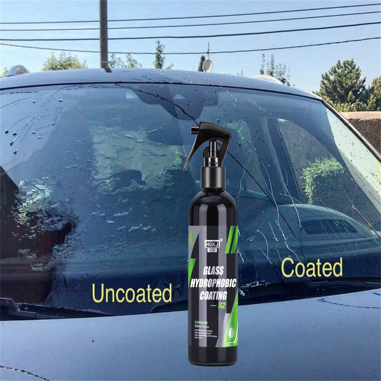 100ml Glass Hydrophobic Coating,Automobile Glass Rain Proofing Agent Glass  Coating Invisible Glass Stripper Water Spot Remover Eliminates Coatings,  Waxes, Oils and More to Polish 
