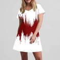 thumbnail image 7 of Daiosportswear Womens Summer Dress Casual Swing Ruffle Short Sleeve Sundresses Beach Mini A-Line Shift Dress with Pockets,Women'S Short-Sleeved Dress Red-C S(S), 7 of 7