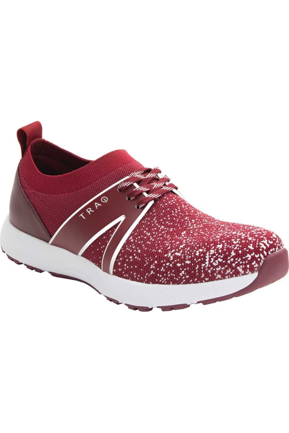 Women's Alegria by PG Lite TRAQ Qool Sneaker Vino Multi Knit/Vegan Leather 39 W