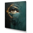thumbnail image 2 of Designart "Serene Emerald Eye Eclipse Moon" Moon Wall Art Living Room, 2 of 7