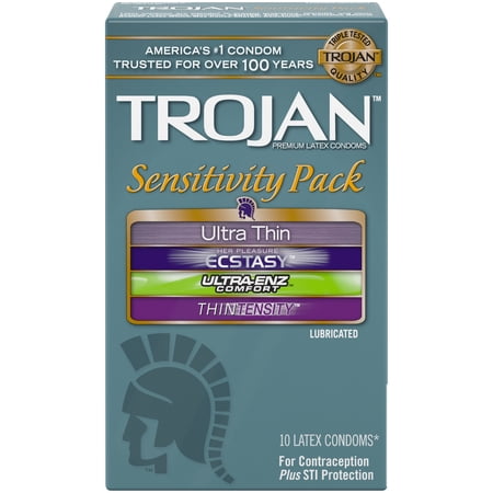 Trojan Sensitivity Variety Pack Lubricated Condoms - 10 Count