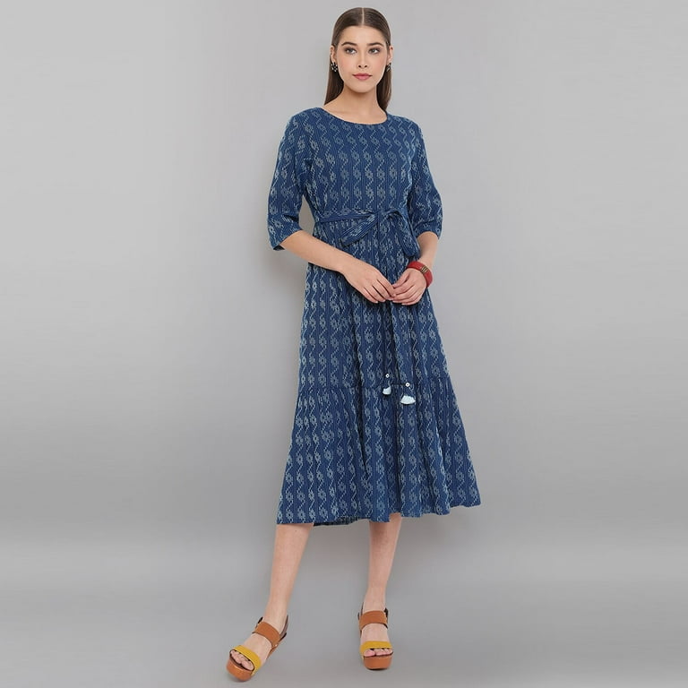 Western blue dress cheap